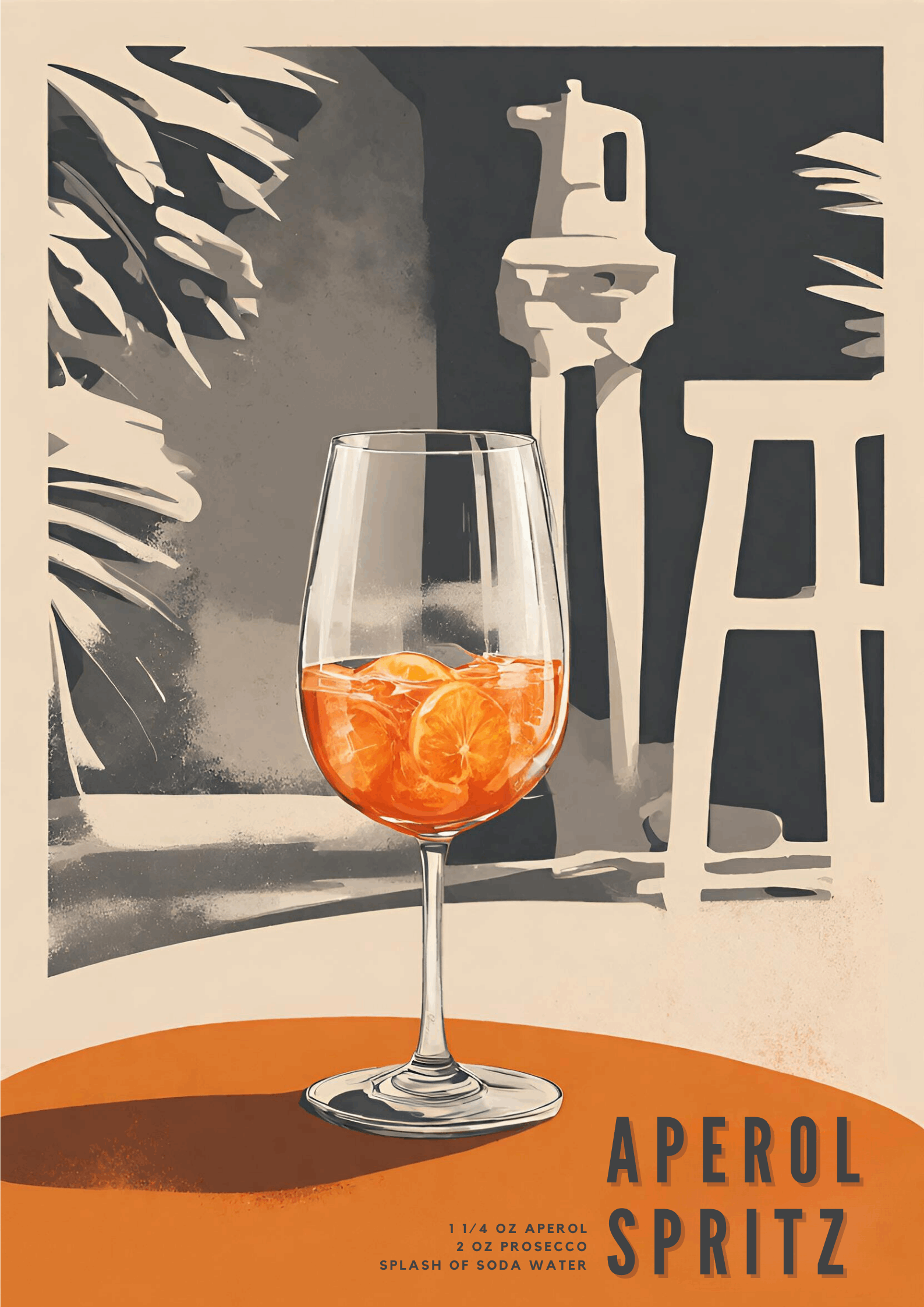 Aperol Spritz Recipe Poster - Wall Art Print – Nüsk