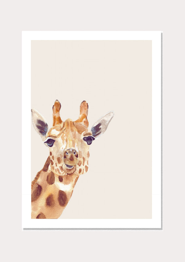 Giraffe Watercolour - Wall Art Print