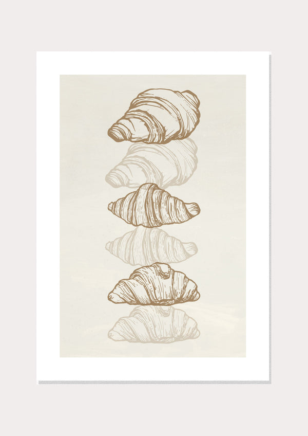 Croissant Stack - Wall Art Print