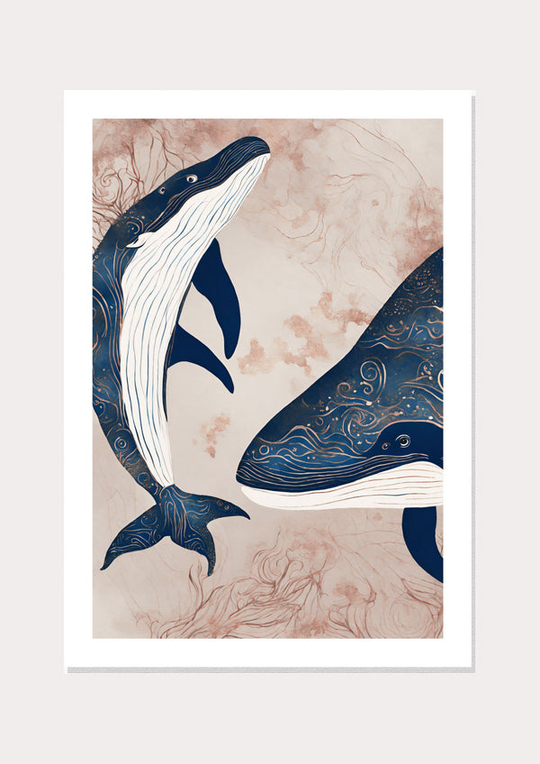 Duo Alliance Blue & Gold Poster  - Wall Art Print