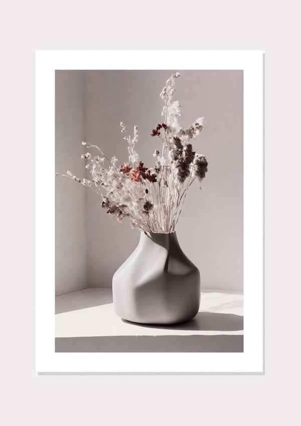 Graceful Dried Flowers Scene Poster  - Wall Art Print