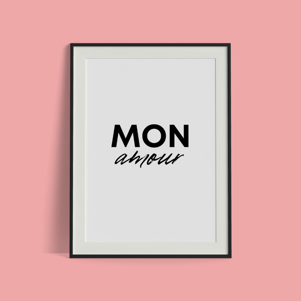Mon amour Poster - Wall Art Print