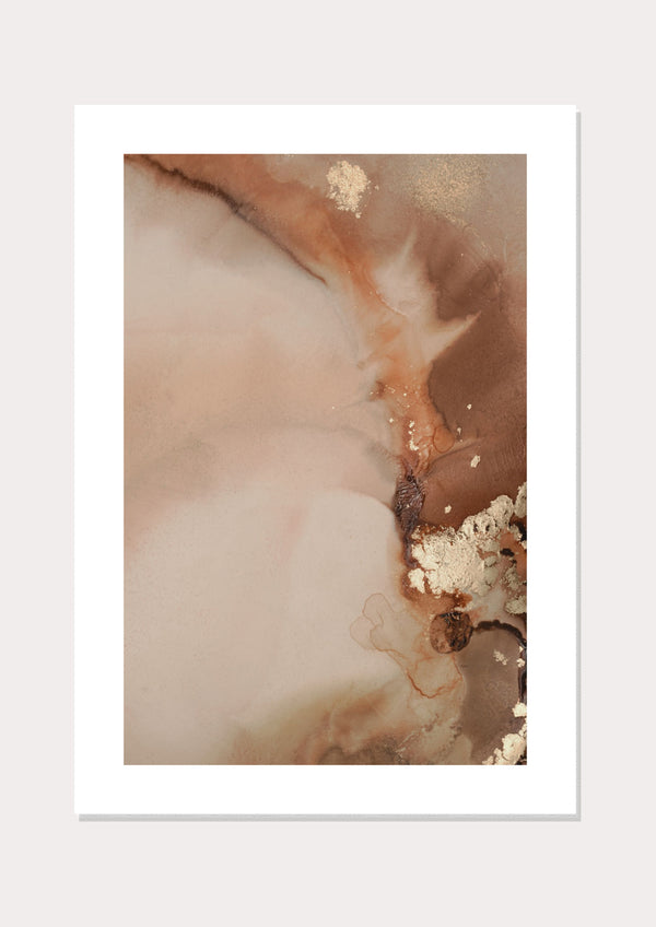 Tan & Gold Infusion 01 - Wall Art Print