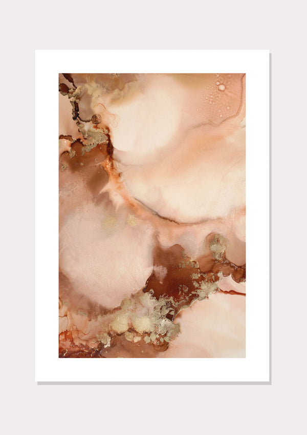 Tan & Gold Infusion 02 - Wall Art Print