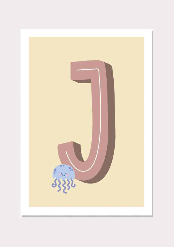 J Is for Jellyfish - Wall Art Print - Nüsk Co.