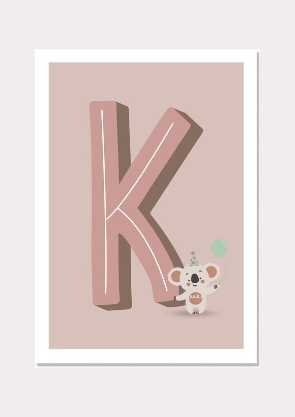 K Is For Koala - Wall Art Print - Nüsk Co.