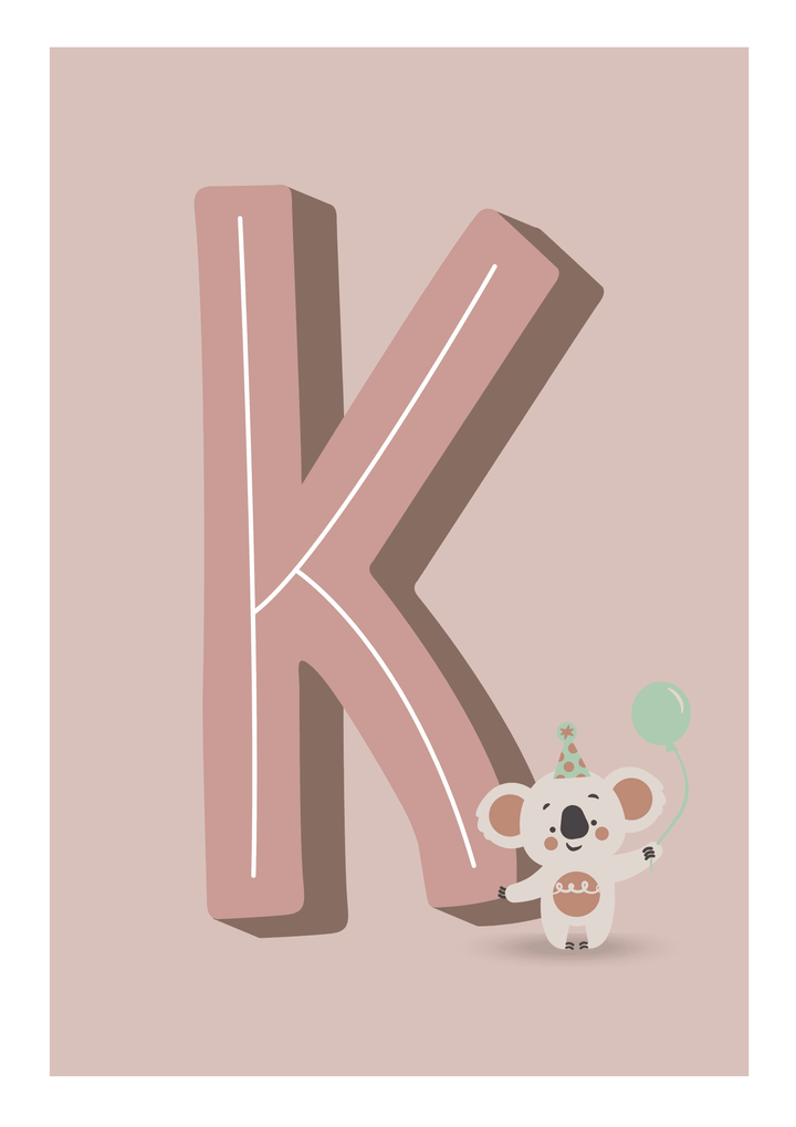 K Is For Koala - Wall Art Print - Nüsk Co.