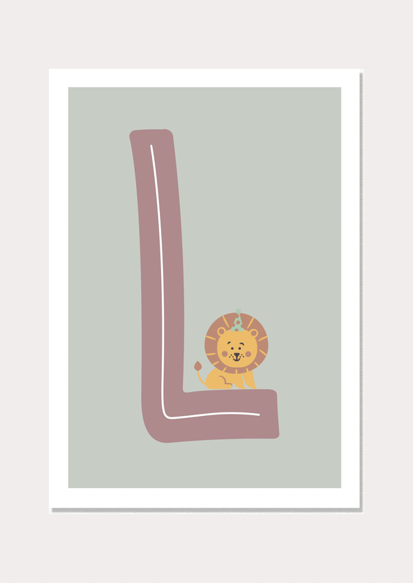 L Is For Lion - Wall Art Print - Nüsk Co.